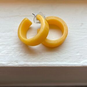 Orange acrylic hoops
